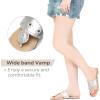 katliu Women’s Flat Sandals Flip Flop Sandals Dressy Thong Sandals(A-silver)