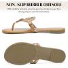 katliu Women’s Flat Sandals Flip Flop Thong Sandals Cute Dressy Sandals(Brown)