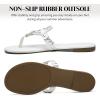 katliu Women’s Flat Sandals Flip Flop Thong Sandals Cute Dressy Sandals(White)