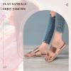 katliu Women’s Flat Sandals Two Strap Slide Sandals Open Toe(Rose Gold)