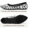 katliu Women’s Flats Knit Comfort Pointed Toe Ballet Flats Shoes Casual Slip On Shoes(Dark Grey)