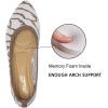 katliu Women’s Flats Knit Comfort Pointed Toe Ballet Flats Shoes Casual Slip On Shoes(Pink)