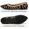 katliu Women’s Flats Knit Comfort Pointed Toe Ballet Flats Shoes Casual Slip On Shoes(Stripes Black)