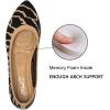 katliu Women’s Flats Knit Comfort Pointed Toe Ballet Flats Shoes Casual Slip On Shoes(Stripes Black)