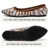 katliu Women’s Flats Knit Comfort Pointed Toe Ballet Flats Shoes Casual Slip On Shoes(Stripes Brown)
