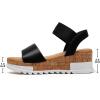 katliu Women’s Wedge Platform Sandals Elastic Ankle Strap Cork Platform Sandals