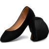 katliu Women Comfort Flats Round Toe Ballet Flats Slip on Walking Flat Shoes(Black)