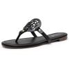 katliu Women’s Flat Sandals Flip Flop Sandals Comfortable Dressy Thong Sandals(Black)