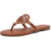 katliu Women’s Flat Sandals Flip Flop Sandals Comfortable Dressy Thong Sandals(Brown)