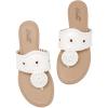 katliu Women’s Flat Sandals Flip Flop Sandals Dressy Thong Sandals(White)