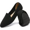 katliu Women’s Flats Knit Comfort Pointed Toe Ballet Flats Shoes Casual Slip On Shoes(Black)