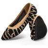 katliu Women’s Flats Knit Comfort Pointed Toe Ballet Flats Shoes Casual Slip On Shoes(Stripes Black)