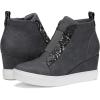 katliu Women’s Wedge Sneakers Platform Wedge Shoes Animal Print Wedge Booties Dark grey