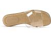 Rihero Women’s Dressy Flat Sandals Comfortable Slip On Leather Slide Sandals(Clear)