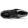 Rihero Men’s Dress Oxford Shoes Classic Formal Patent Leather Lace-up Tuxedo Shoes(Black)