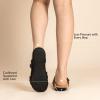 Rihero Women’s Orthopedic Arch Support Flat Sandals Comfortable Casual Slide Sandals with Adjustable Strap for Summer Walking(Black)