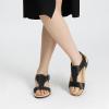 Rihero Women’s Orthopedic Arch Support Sandals Orthotic Comfortable Casual Flat Sandals for Summer Beach Walking(Black)