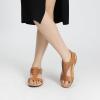 Rihero Women’s Orthopedic Arch Support Sandals Orthotic Comfortable Casual Flat Sandals for Summer Beach Walking(Caramel)