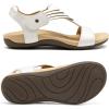Rihero Women’s Orthopedic Arch Support Sandals Orthotic Comfortable Casual Flat Sandals for Summer Beach Walking(White)