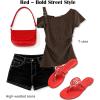 katliu Women’s Flat Sandals Flip Flop Sandals Comfortable Dressy Thong Sandals(Red)