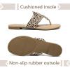 katliu Women’s Flat Sandals Flip Flop Sandals Dressy Thong Sandals(Leopard)