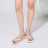 katliu Women’s Flip Flops Sandals, Casual Beach Flat Sandals, Cushioned Memory Foam Thong Sandals(White)