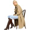 katliu Women’s Heeled Knee High Boots Zip Up High Chunky Heeled Boots(Coffee Brown)