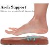 katliu Women’s Comfort Flat Sandals Double Buckle Adjustable Slide Sandals Casual Summer Sandals with Arch Support(Brown)