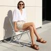 katliu Women’s Comfort Flat Sandals Double Buckle Adjustable Slide Sandals Casual Summer Sandals with Arch Support(Brown)