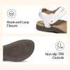 Rihero Orthopedic Sandals for Women Arch Support Comfortable Flat Sandals with Adjustable Strap for Summer Beach Walking(White)
