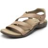 Rihero Orthopedic Arch Support Sandals for Women Comfortable Walking Casual Adjustable Orthotic Flat Sandals(Nude)