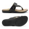 Rihero Women’s Orthopedic Sandals with Arch Support Orthotic Flip Flops Slip On Comfortable Walking Summer Thong Flat Sandals(Black)