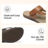Rihero Women’s Orthopedic Sandals with Arch Support Orthotic Flip Flops Slip On Comfortable Walking Summer Thong Flat Sandals(Brown)