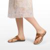 Rihero Women’s Orthopedic Sandals with Arch Support Orthotic Flip Flops Slip On Comfortable Walking Summer Thong Flat Sandals(Brown)