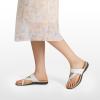 Rihero Women’s Orthopedic Sandals with Arch Support Orthotic Flip Flops Slip On Comfortable Walking Summer Thong Flat Sandals(White)