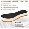 katliu Women’s Memory Foam Flip Flops Sandals, Beach Flat Sandals, Comfortable Cushioned Thong Sandals(Black)