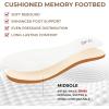 katliu Women’s Memory Foam Flip Flops Sandals, Beach Flat Sandals, Comfortable Cushioned Thong Sandals(White)