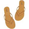 katliu Women’s Memory Foam Flip Flops Sandals, Beach Flat Sandals, Comfortable Cushioned Thong Sandals(Brown)