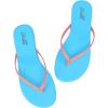katliu Women’s Memory Foam Flip Flops Sandals, Beach Flat Sandals, Comfortable Cushioned Thong Sandals(Sky Blue)