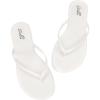 katliu Women’s Memory Foam Flip Flops Sandals, Beach Flat Sandals, Comfortable Cushioned Thong Sandals(White)