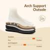 Rihero Women’s Comfortable Orthopedic Arch Support Sandals Summer Casual Open Toe Walking Flat Sandals with Adjustable Strap(Black)