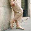 Rihero Women’s Comfortable Orthopedic Arch Support Sandals Summer Casual Open Toe Walking Flat Sandals with Adjustable Strap(Gold)