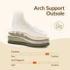 Rihero Women’s Comfortable Orthopedic Arch Support Sandals Summer Casual Open Toe Walking Flat Sandals with Adjustable Strap(Gold)