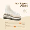 Rihero Women’s Comfortable Orthopedic Arch Support Sandals Summer Casual Open Toe Walking Flat Sandals with Adjustable Strap(Nude)