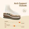 Rihero Women’s Comfortable Orthopedic Arch Support Sandals Summer Casual Open Toe Walking Flat Sandals with Adjustable Strap(Tan)