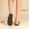 Rihero Women’s Orthopedic Slide Sandals with Arch Support Orthotic Comfortable Adjustable Flat Sandals for Daily Work Walking(Black)