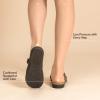 Rihero Women’s Orthopedic Slide Sandals with Arch Support Orthotic Comfortable Adjustable Flat Sandals for Daily Work Walking(Brown)