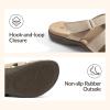 Rihero Women’s Orthopedic Slide Sandals with Arch Support Orthotic Comfortable Adjustable Flat Sandals for Daily Work Walking(Nude)